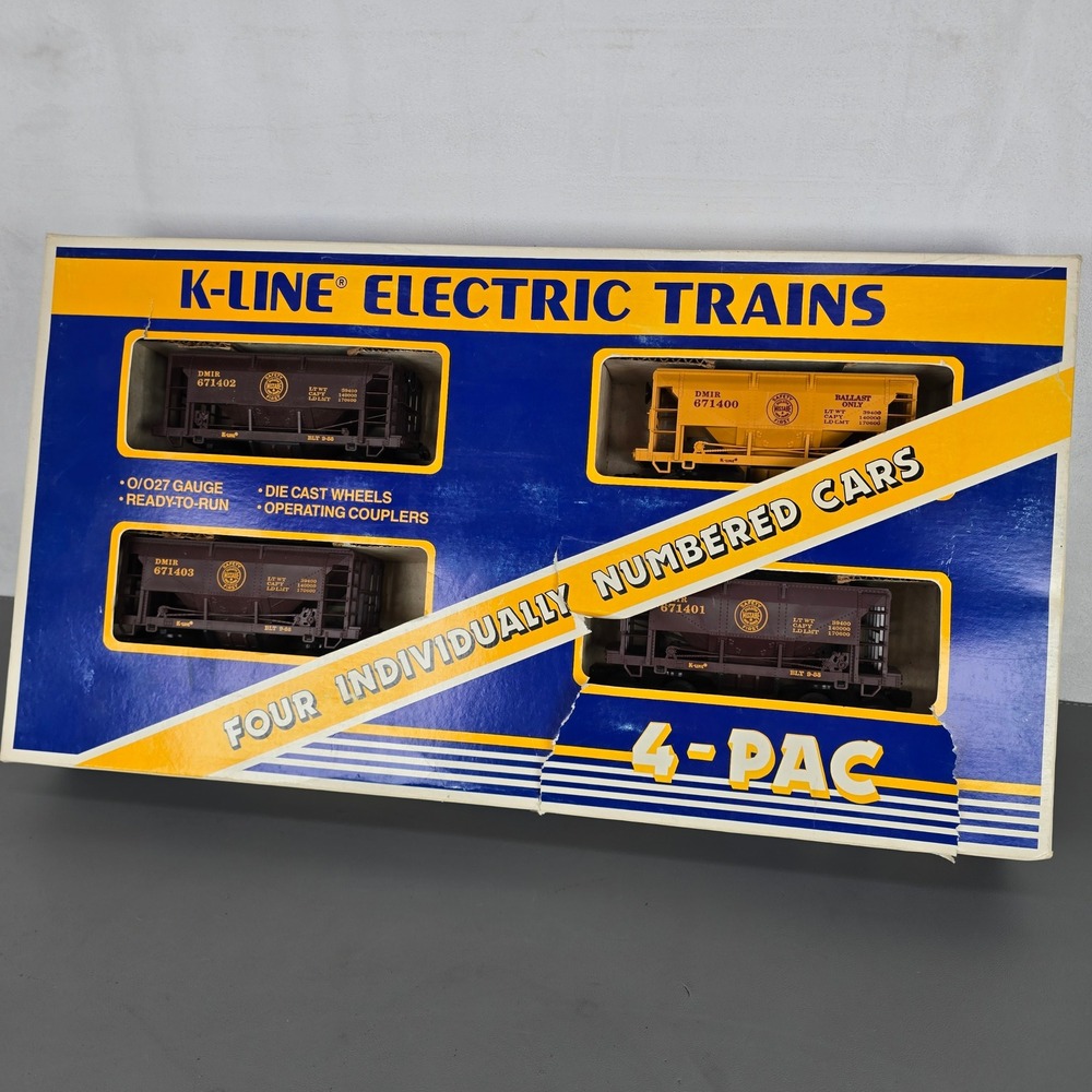 K-Line O Gauge DM&IR Ore Car 4-Pac K-6714A Duluth Missabe Iron Range Train Set
